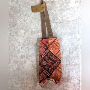 Clea Ray Wine Bottle Carrier Holder Giftbag, Recycled Fabric, Canvas. NWT